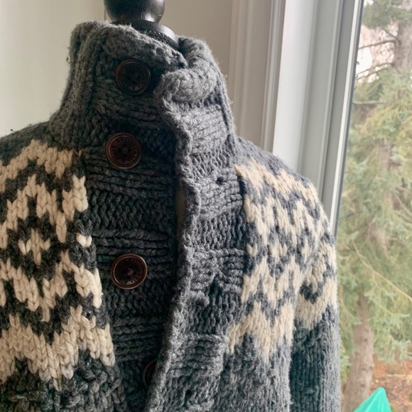 Abercrombie & Fitch Sweater Fair Isle Wool Blend men NEW large - Picture 5 of 13